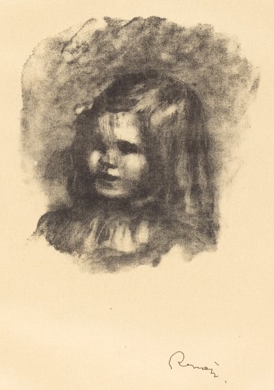 Claude Renoir, tourné à gauche - Auguste Renoir