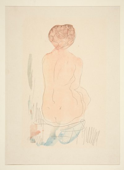 Nu assis, vu de dos - Auguste Rodin