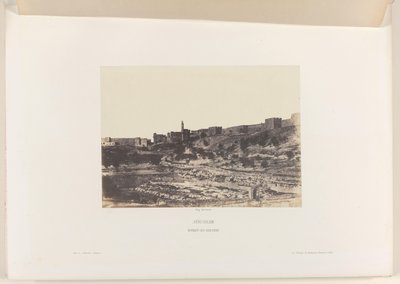 Bassin de Birket-es-Soultan hors des anciens remparts de Jérusalem - Auguste Salzmann