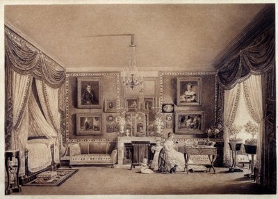 Chambre de la duchesse de Berry aux Tuileries - Auguste Simon Garneray