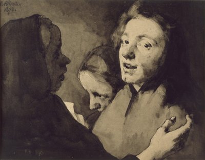 Conversation Piece: Trois têtes, 1872 - Auguste Theodule Ribot