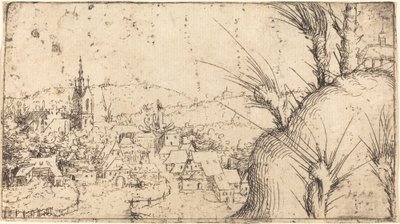Paysage avec une ville à gauche, 1549 - Augustin Hirschvogel
