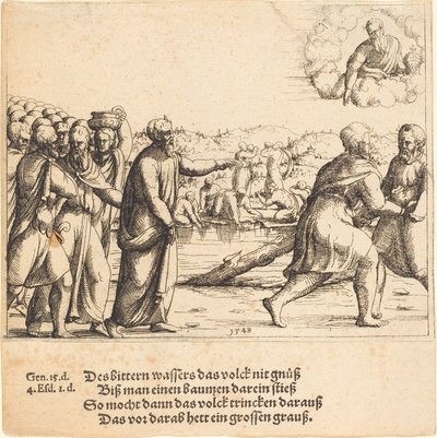 Le Seigneur adoucit les eaux de Mara, 1548 - Augustin Hirschvogel