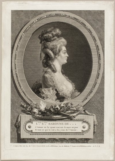 Louise Émilie, Baroness of *** - Augustin de Saint-Aubin