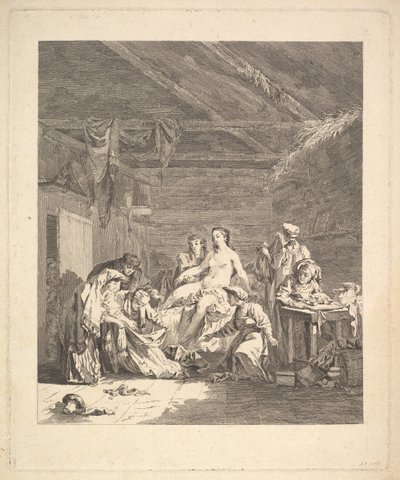 Après la nuit de noces, les draps doivent être montrés. De Voyage en Sibérie, 1767 - Augustin de Saint Aubin