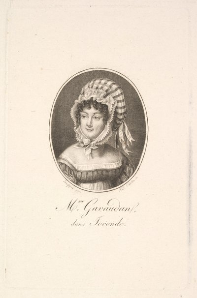 Portrait de Madame Gavaudan - Augustin de Saint Aubin