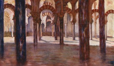 Dans la cathédrale de Cordoue (lithographie couleur) - Augustine Fitzgerald