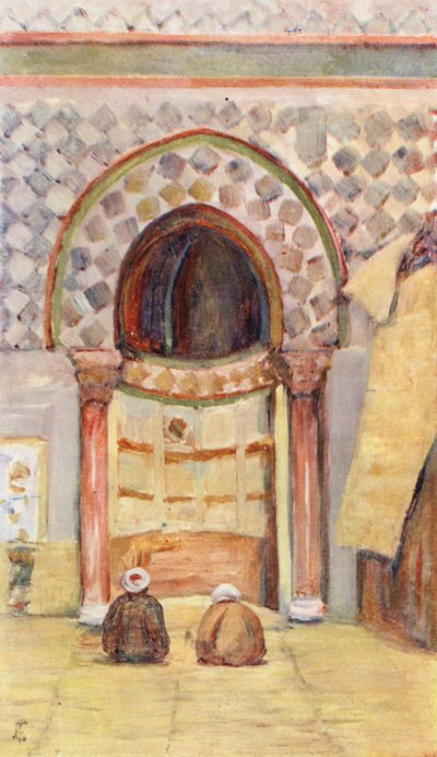 Le Mirhab de la mosquée de Sidi Okbar, Kairouan (lithographie couleur) - Augustine Fitzgerald