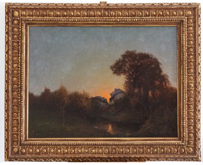 Paysage au coucher du soleil - Augusto Baracchi