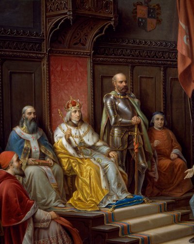 Frédéric III sur le trône, détail - Augusto Tominz