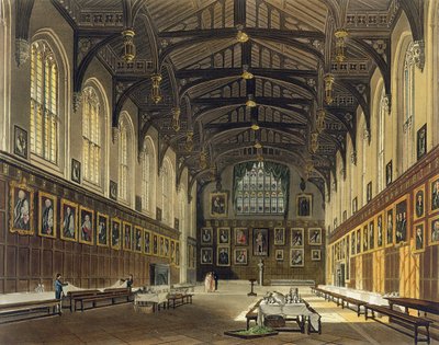 Intérieur de la Salle de Christ Church, illustration de 