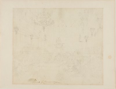 Étude pour la Chambre des communes, de Microcosm of London - Augustus Charles Pugin