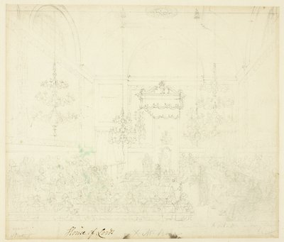Étude pour la Chambre des Lords, de Microcosm of London - Augustus Charles Pugin