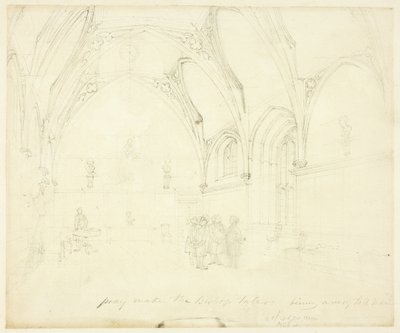 Étude pour le palais de Lambeth, du Microcosme de Londres - Augustus Charles Pugin
