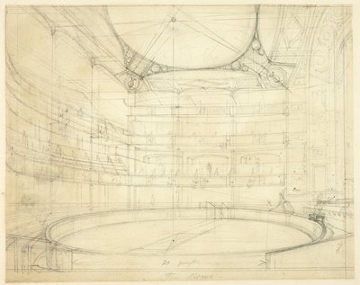 Étude pour le Cirque Royal, de Microcosme de Londres - Augustus Charles Pugin