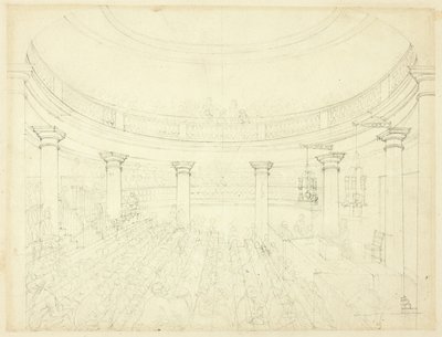Étude pour Surrey Institution, de Microcosm of London - Augustus Charles Pugin