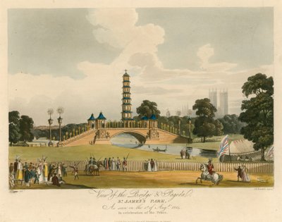 Vue du pont et de la pagode, St James
