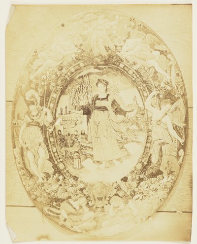 [Plaque représentant la figure allégorique de la Grammaire]. - Augustus W. Franks