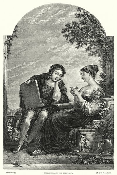 Raffaelle et la Fornarina (gravure) - Augustus Wall (after) Callcott