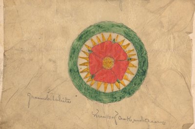 Conception pour une couronne de chêne et de gland, peut-être liée aux conceptions pour le fauteuil du président - Augustus Welby Northmore Pugin