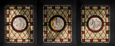 Fenêtres de la bibliothèque avec médaillons néerlandais - Augustus Welby Northmore Pugin