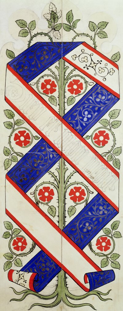 Design de papier peint pour la bibliothèque de la Chambre des Lords - Augustus Welby Northmore Pugin