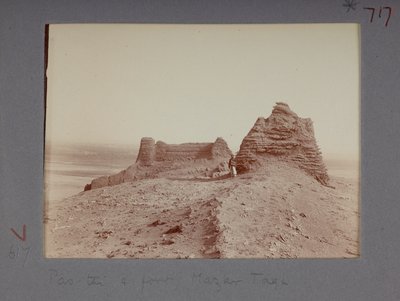 Vue de Mazar Tagh (photo n/b) - Aurel Stein