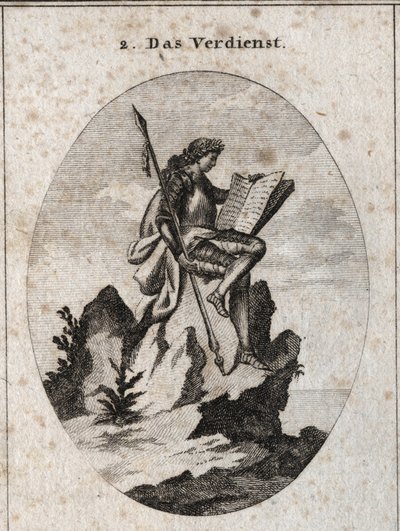 Allégorie du mérite représentée au sommet d