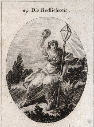 Allégorie de la loyauté (ou sincérité) jetant un masque qui est l