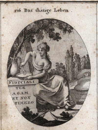 Allégorie de la vie active assise à l