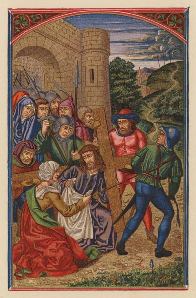 Jesus bajulat crucem (chromolithographie) - Austrian School