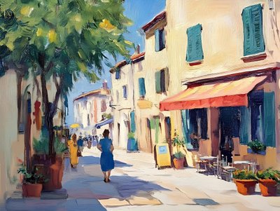 Une rue européenne pleine de charme - Avanesova Elena