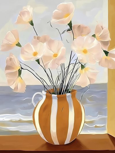 Fleurs aux fenêtres du littoral - Avanesova Elena