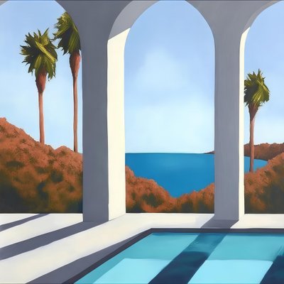 Paysage de palmiers - Avanesova Elena