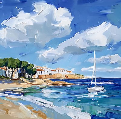 Voilier de plage méditerranéen - Avanesova Elena