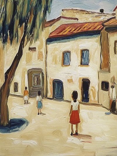 Une rue de village pittoresque - Avanesova Elena