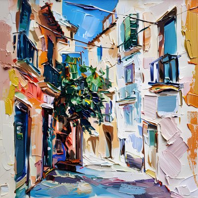 Une scène de rue européenne pleine de vie - Avanesova Elena