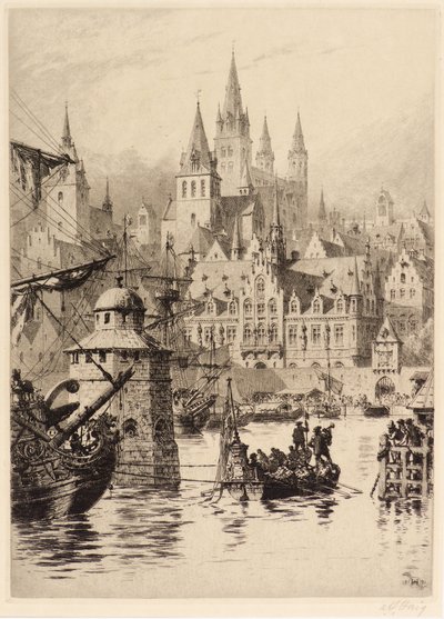 Tours gothiques et rivière, Cologne - Axel Haig