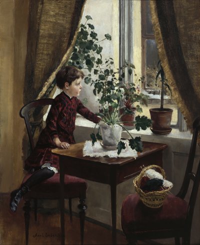 Intérieur avec enfant - Axel Hjalmar Ender