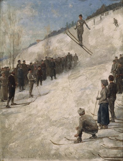 Compétition de ski à Fjelkenbakken, Asker - Axel Hjalmar Ender