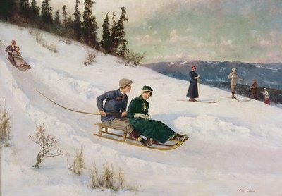 Promenade en traîneau et ski - Axel Hjalmar Ender