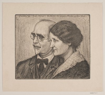 Autoportrait avec épouse. Carte de Noël et du Nouvel An - Axel Hou