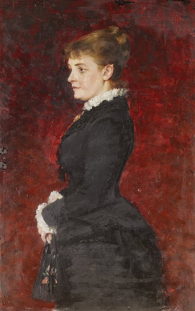 Portrait - Dame en robe noire - Axel Jungstedt