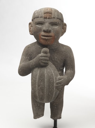 Homme portant une cabosse de cacao, 1440-1521 - Aztec