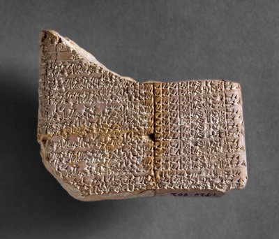 Tablette astronomique de Kish, enregistrant les levers et couchers de Vénus des six premières années du règne du roi de Babylone, 7ème siècle - Babylonian