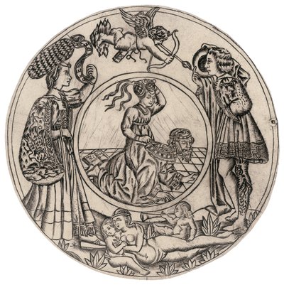Aristote et Phyllis, entourés d