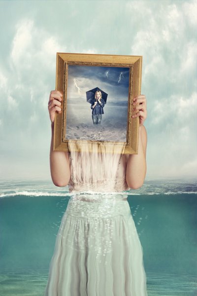 Femme surréaliste : Tempête intérieure - Baden Bowen