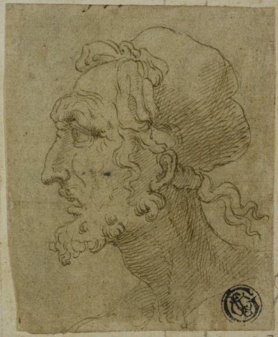 Tête masculine de profil - Baldassare Peruzzi
