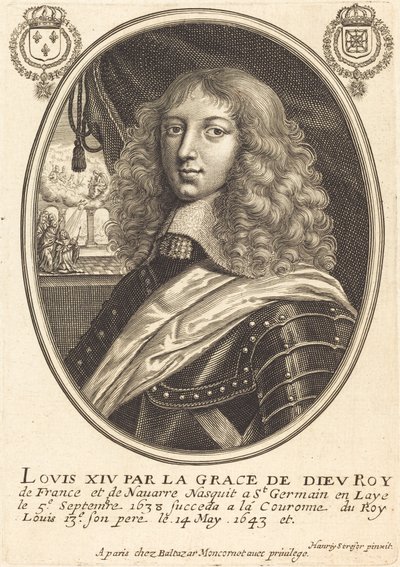 Louis XIV, roi de France - Balthasar Moncornet after Henry Stresor