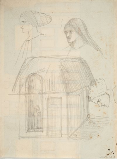Croquis architectural non identifié - Barbara Leigh Smith Bodichon